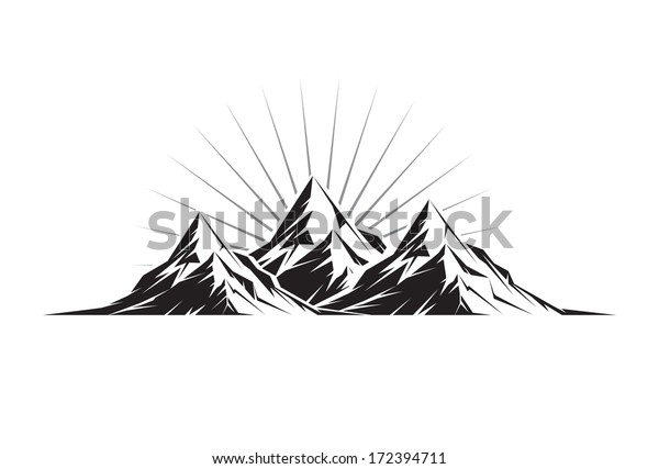 Ilustración De Tres Cumbres Montañosas Como Vector De Stock Libre De