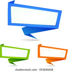 Illustration of three origami design
