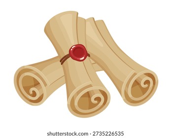 Illustration von drei Pergamentrollen