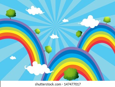 Illustration of the three rainbows