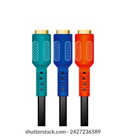 It is an illustration of three RCA components extension cables.