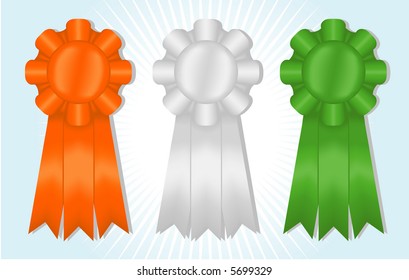 Illustration three satin ribbons  contains gradient meshes only editable in Adobe Illustrator