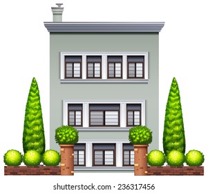 Illustration of a three stories house
