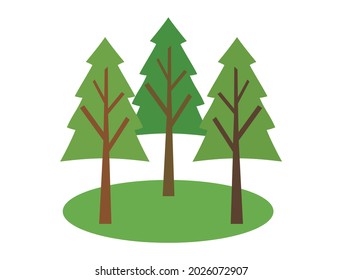It is an illustration of three trees that imaged the forest and nature.