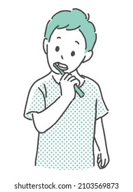 illustration of three years old boy