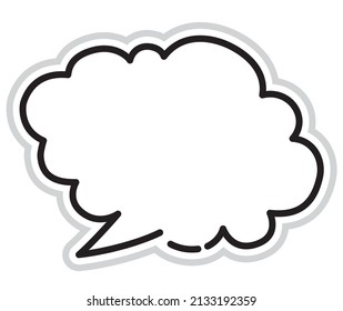 Illustration of a three-dimensional comment balloon and a speech balloon with a hand-drawn touch.