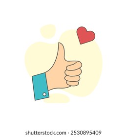 illustration of thumb and heart shape