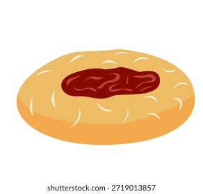 Illustration von Thumbprint Cookie Flat 