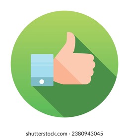 Illustration of a thumbs up. Gesture class