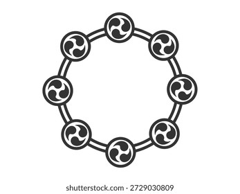 Illustration of thunder drum icon (line drawing)