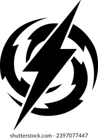illustration of a thunder logo design