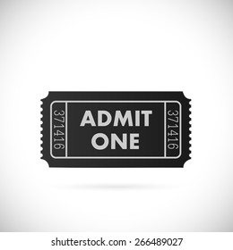 Illustration of a ticket isolated on a white background.