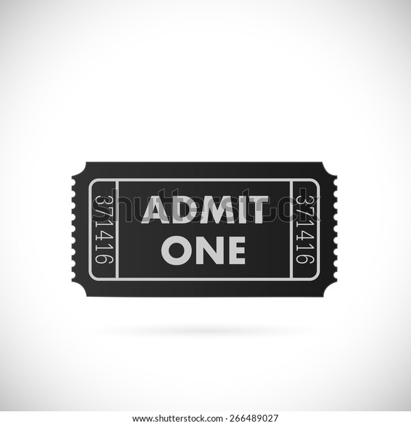 Illustration\
of a ticket isolated on a white\
background.