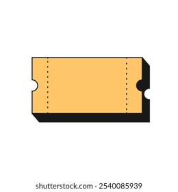 Illustration ticket or voucher with blank background