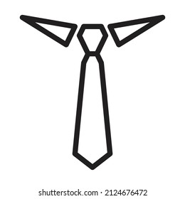 The illustration of tie icon vector. Suitable for clothes, lifestyle or fashion icon, sign or symbol.
