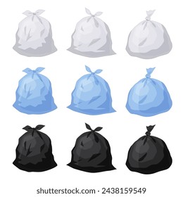 Ilustración de una bolsa de basura atada