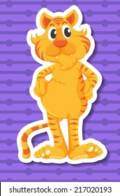 Illustration of a tiger with background
