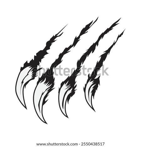 Illustration of tiger claw, monster claw, wild animal claw