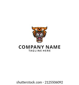  illustration tiger head vector for t-shirt design, logo, icon, image, simple background