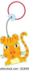 illustration of tiger on white