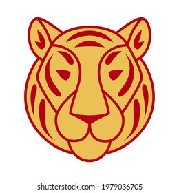 Illustration of tiger oriental symbol of 2022. Happy Chinese New Year lunar calendar animal.