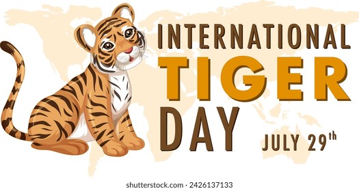 Illustration of a tiger for wildlife conservation event