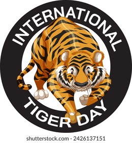 Illustration of a tiger for wildlife conservation event