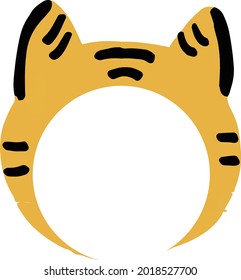 
Illustration Of A Tiger's Ear Headgear