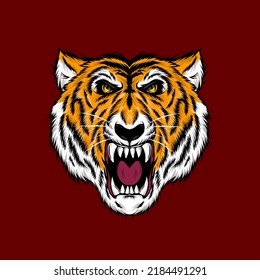 illustration of a tiger's head that can be used for t-shirts or anything else