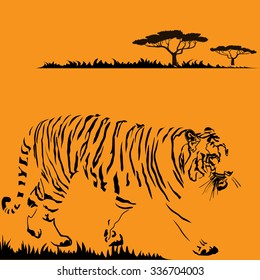 Illustration of tigger