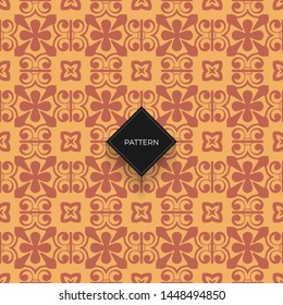 Illustration of tiles pattern. Yellow and red color