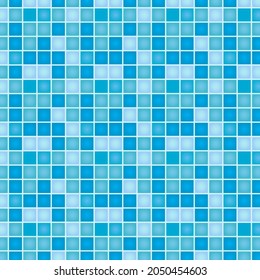Illustration of tiles textured with blue color.
