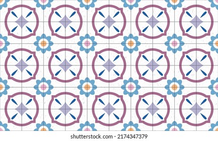 Illustration of tiles textured pattern