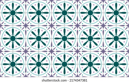 Illustration of tiles textured pattern
