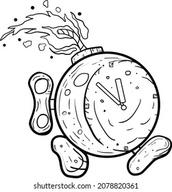 ilustración del vector de bomba de tiempo