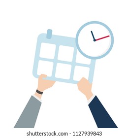 Illustration of time management icon