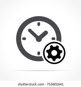 Illustration of time management icon on white background