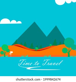 illustration time to travel in the vector