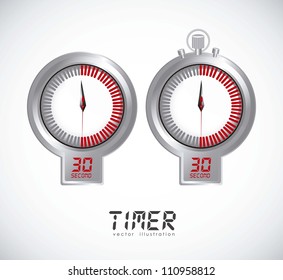 illustration of timers with different times, vector illustration