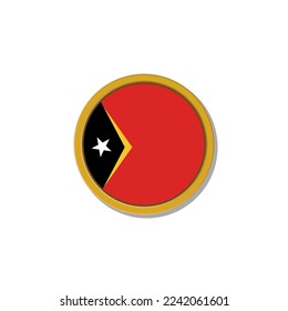 Illustration of Timor leste flag Template