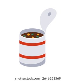 Illustration of a Tin Canned Food