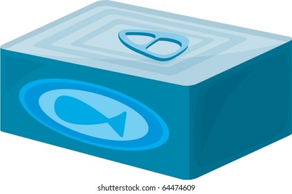 illustration of a tin on a white background