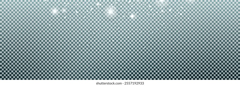 Illustration of tiny flying snow flakes. Menacing dust freezes shapes. Snowfall sky white transparent wallpaper. Flat snowflakes january vector.	