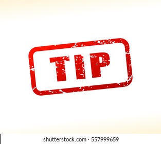 Illustration of tip text stamp