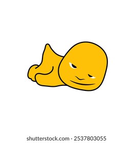 Illustration of a tired animal seen through droopy eyes