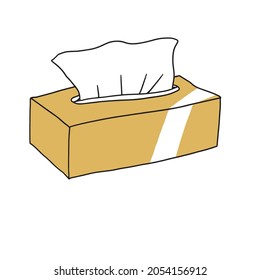 Illustration of tissue in a box