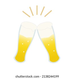 Illustration of a toast with beer