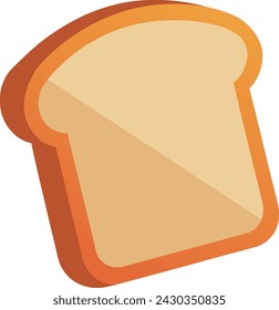 illustration toast bread slice vector