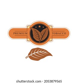 illustration of tobacco leaf, vector art.