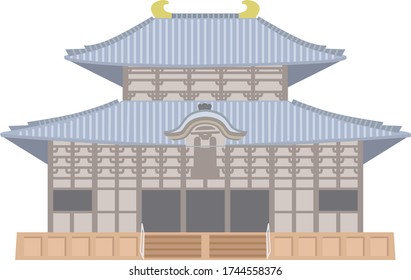
Illustration of Todaiji Temple in Nara